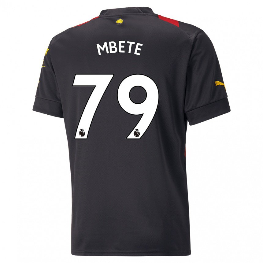 Enfant Maillot Luke Mbete #79 Noir Rouge Tenues Extérieur 2022/23 T-shirt Belgique