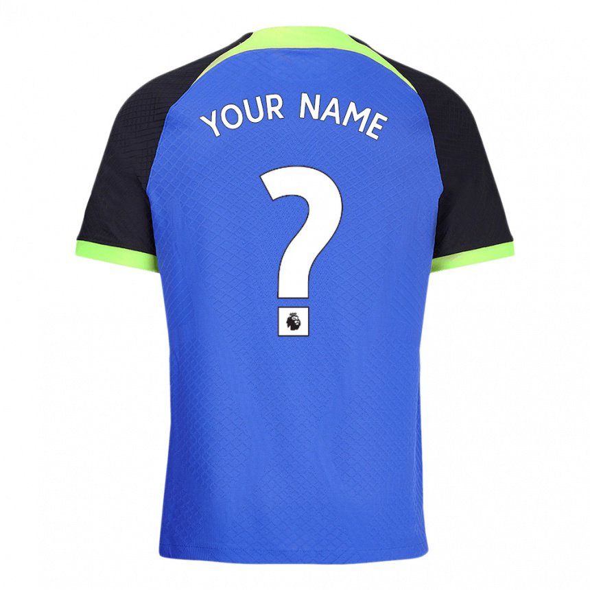 Enfant Maillot Votre Nom #0 Bleu Vert Tenues Extérieur 2022/23 T-shirt Belgique