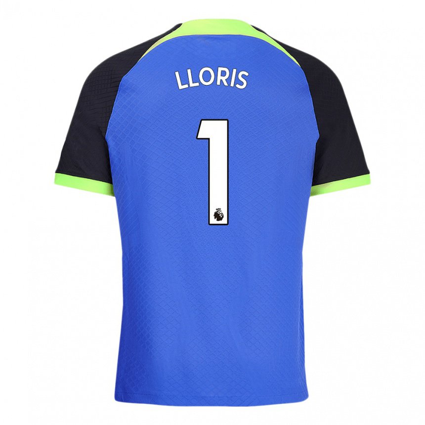 Enfant Maillot Hugo Lloris #1 Bleu Vert Tenues Extérieur 2022/23 T-shirt Belgique