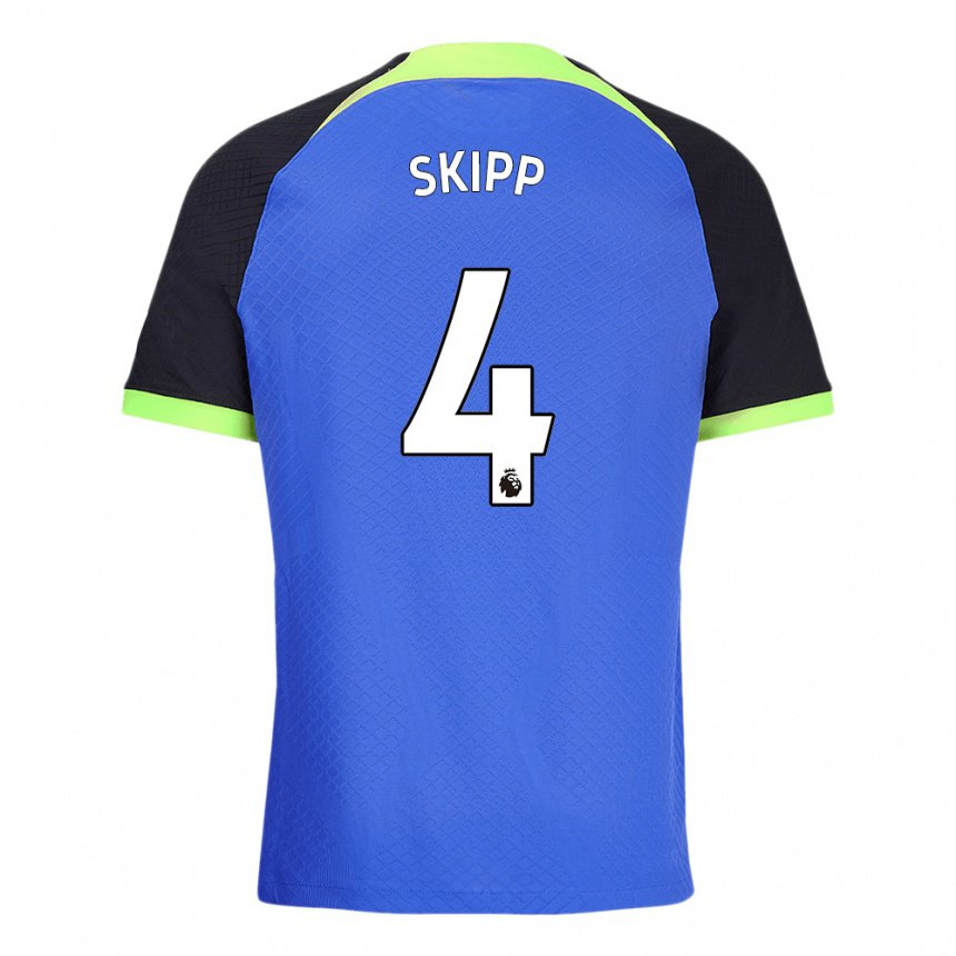 Enfant Maillot Oliver Skipp #4 Bleu Vert Tenues Extérieur 2022/23 T-shirt Belgique