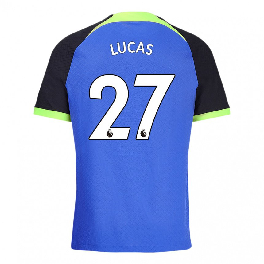 Enfant Maillot Lucas Moura #27 Bleu Vert Tenues Extérieur 2022/23 T-shirt Belgique