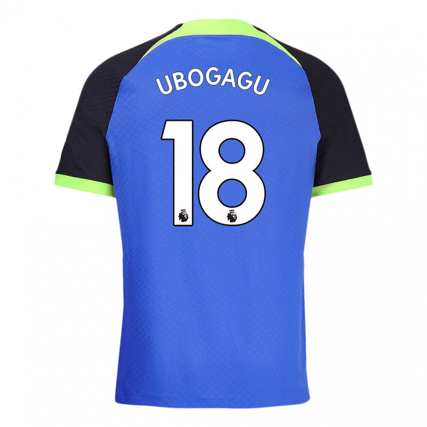 Enfant Maillot Chioma Ubogagu #18 Bleu Vert Tenues Extérieur 2022/23 T-shirt Belgique
