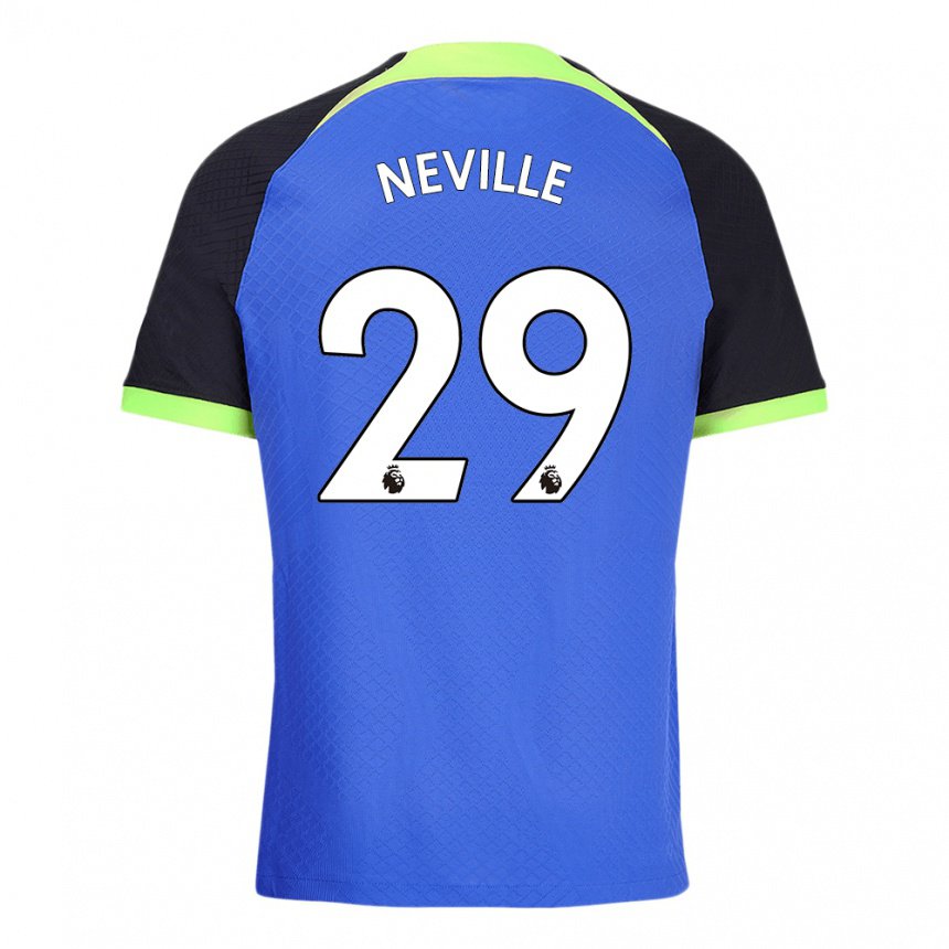 Enfant Maillot Ashleigh Neville #29 Bleu Vert Tenues Extérieur 2022/23 T-shirt Belgique