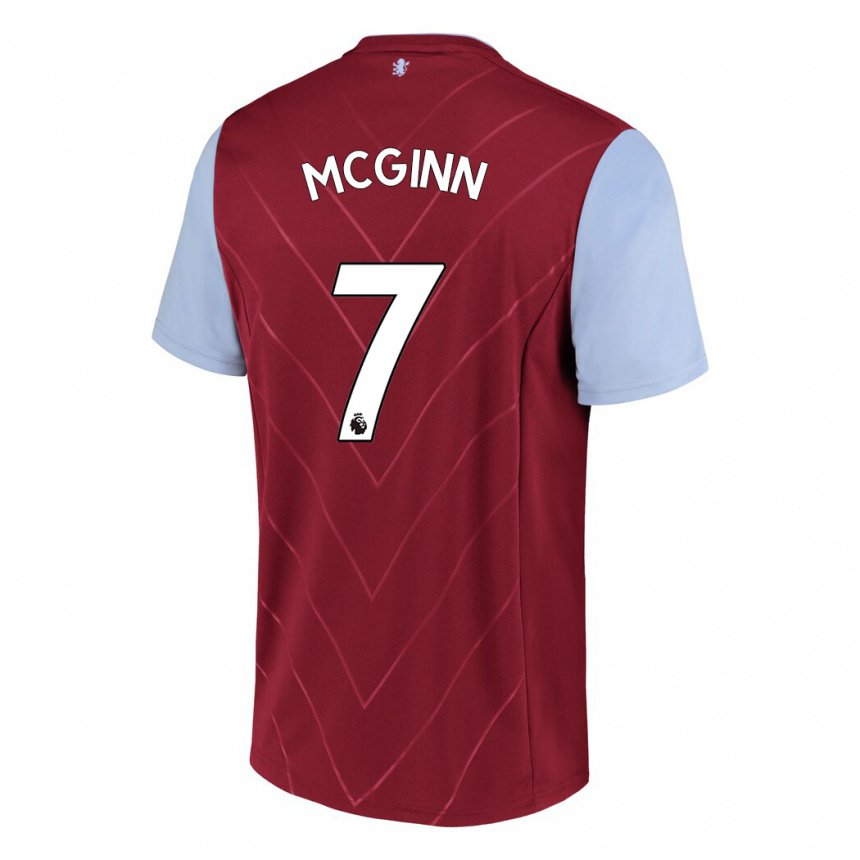 Herren John Mcginn #7 Wein Heimtrikot Trikot 2022/23 T-shirt Belgien