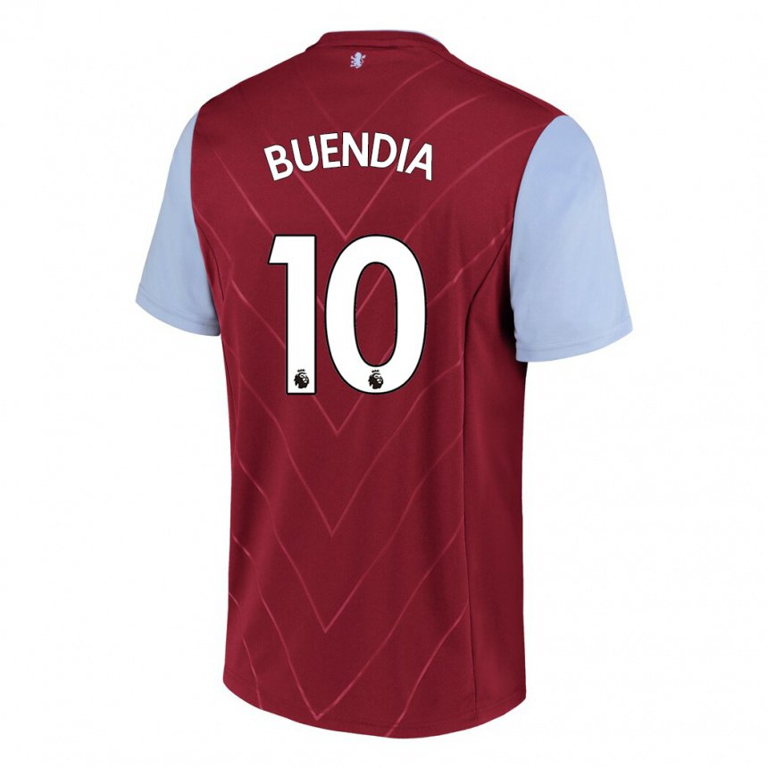 Herren Emiliano Buendia #10 Wein Heimtrikot Trikot 2022/23 T-shirt Belgien