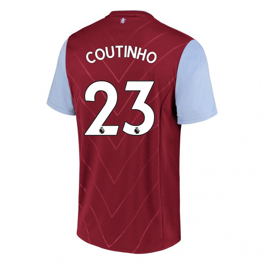 Herren Philippe Coutinho #23 Wein Heimtrikot Trikot 2022/23 T-shirt Belgien