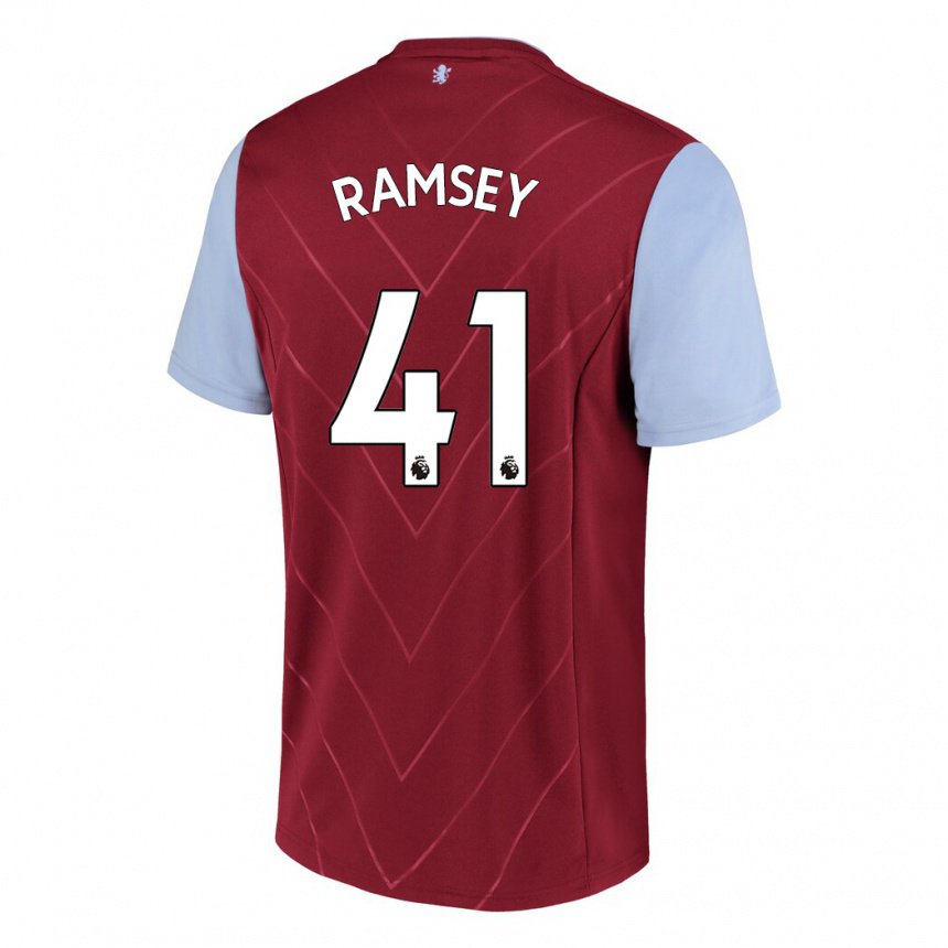 Herren Jacob Ramsey #41 Wein Heimtrikot Trikot 2022/23 T-shirt Belgien