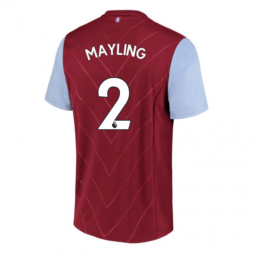 Homme Maillot Sarah Mayling #2 Vin Tenues Domicile 2022/23 T-shirt Belgique