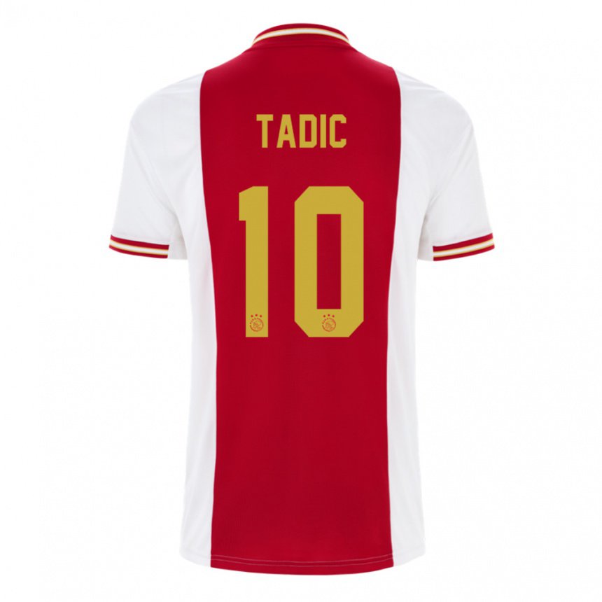 Herren Dusan Tadic #10 Dunkelrot Weiß Heimtrikot Trikot 2022/23 T-shirt Belgien