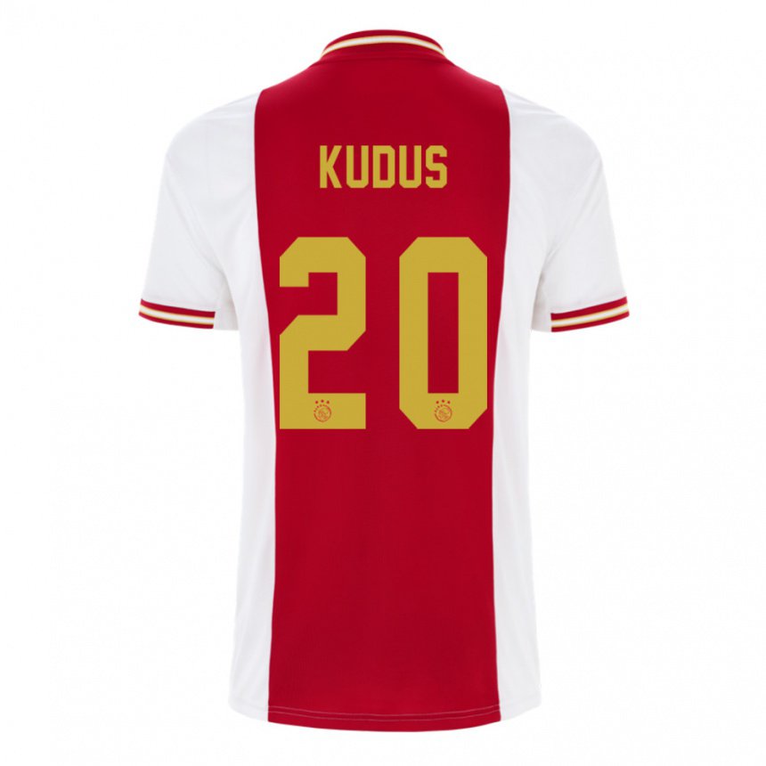 Herren Mohammed Kudus #20 Dunkelrot Weiß Heimtrikot Trikot 2022/23 T-shirt Belgien