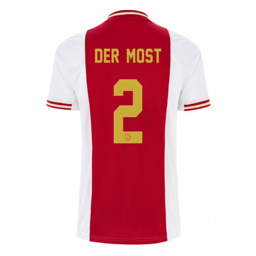 Herren Liza Van Der Most #2 Dunkelrot Weiß Heimtrikot Trikot 2022/23 T-shirt Belgien