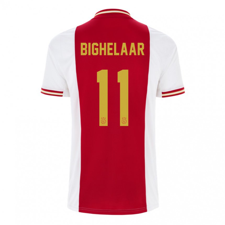 Herren Marjolijn Van Den Bighelaar #11 Dunkelrot Weiß Heimtrikot Trikot 2022/23 T-shirt Belgien