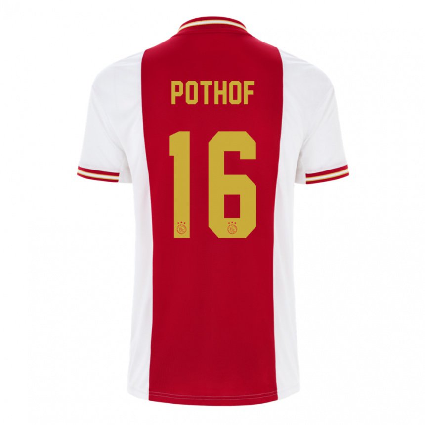 Herren Isa Pothof #16 Dunkelrot Weiß Heimtrikot Trikot 2022/23 T-shirt Belgien