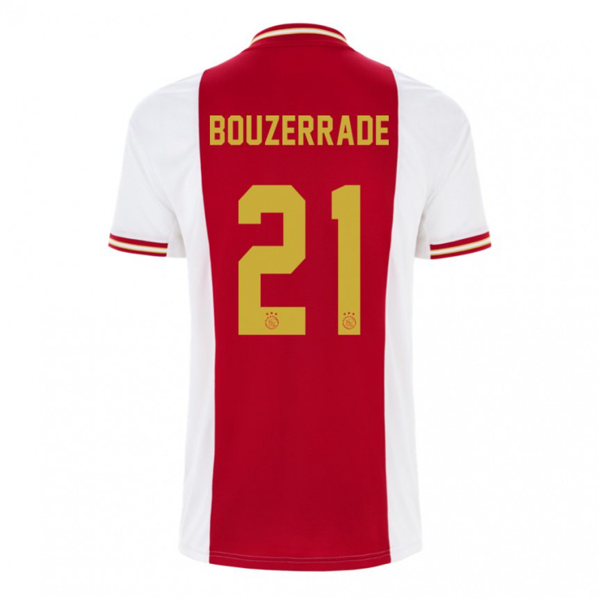 Herren Zaina Bouzerrade #21 Dunkelrot Weiß Heimtrikot Trikot 2022/23 T-shirt Belgien