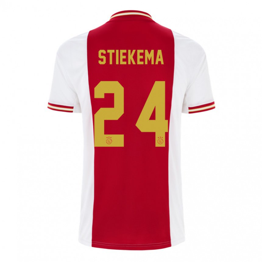 Herren Iris Stiekema #24 Dunkelrot Weiß Heimtrikot Trikot 2022/23 T-shirt Belgien
