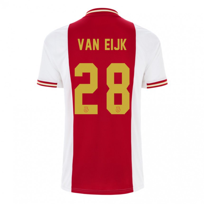 Herren Regina Van Eijk #28 Dunkelrot Weiß Heimtrikot Trikot 2022/23 T-shirt Belgien