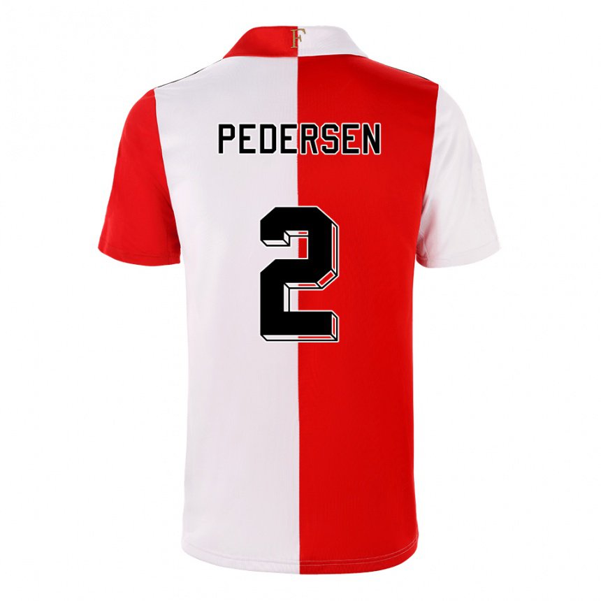 Homme Maillot Marcus Pedersen #2 Piment Blanc Tenues Domicile 2022/23 T-shirt Belgique