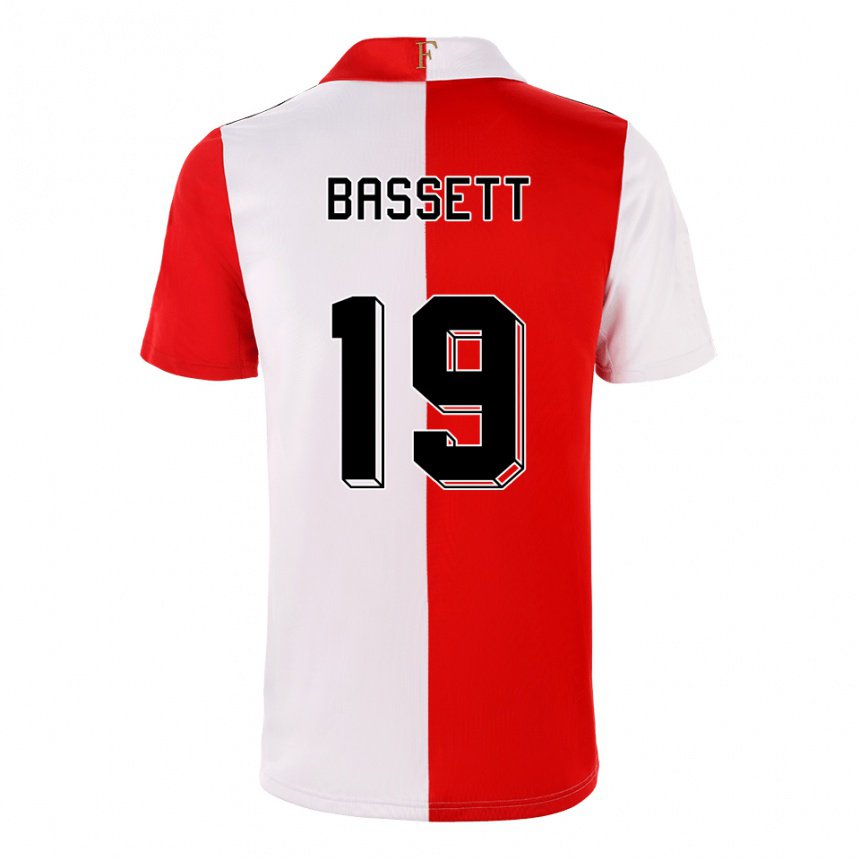 Homme Maillot Cole Bassett #19 Piment Blanc Tenues Domicile 2022/23 T-shirt Belgique