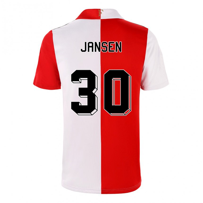 Herren Thijs Jansen #30 Chili Weiß Heimtrikot Trikot 2022/23 T-shirt Belgien