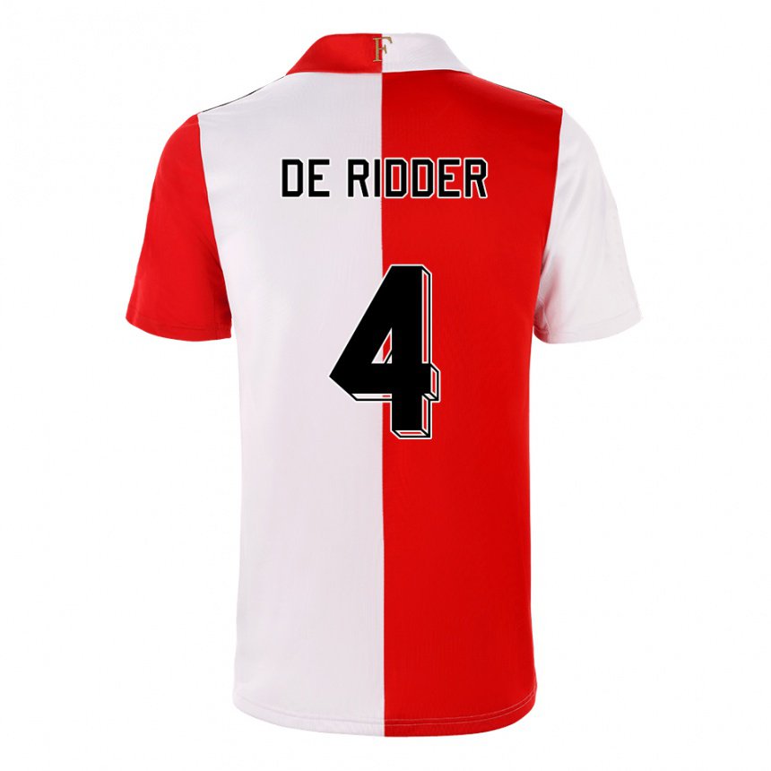 Herren Robine De Ridder #4 Chili Weiß Heimtrikot Trikot 2022/23 T-shirt Belgien