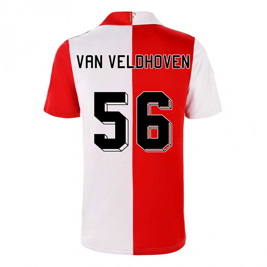 Herren Kars Van Veldhoven #56 Chili Weiß Heimtrikot Trikot 2022/23 T-shirt Belgien