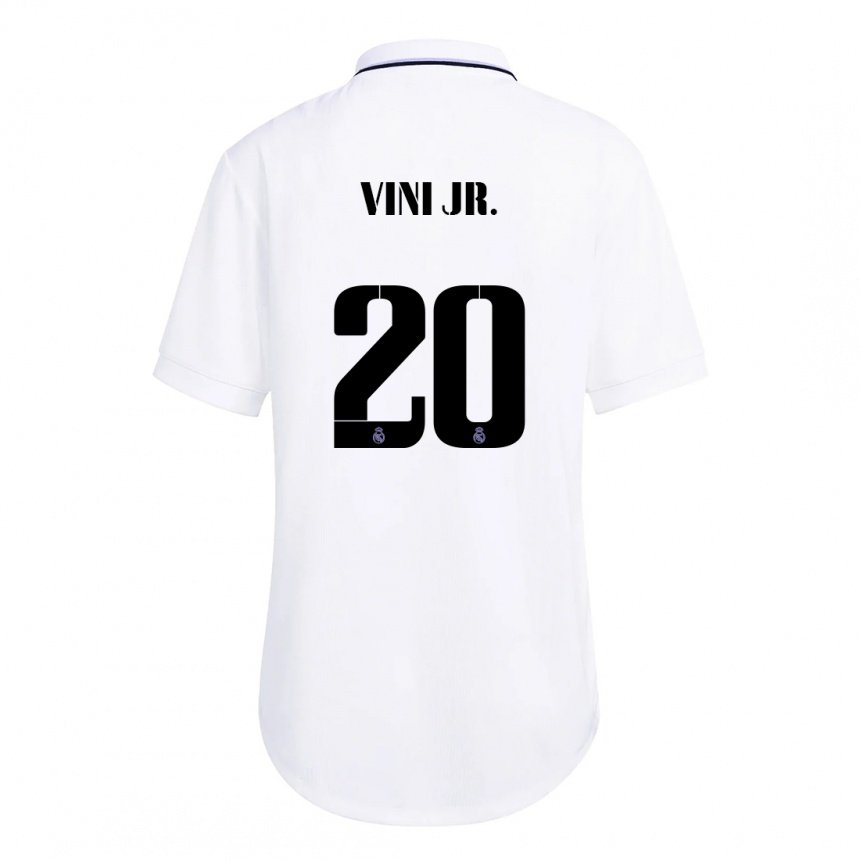Homme Maillot Vinicius Junior #20 Blanc Violet Tenues Domicile 2022/23 T-shirt Belgique
