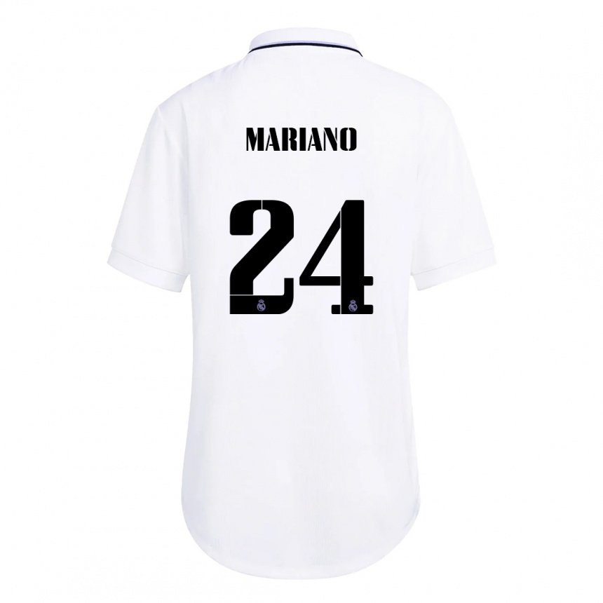 Homme Maillot Mariano Diaz #24 Blanc Violet Tenues Domicile 2022/23 T-shirt Belgique