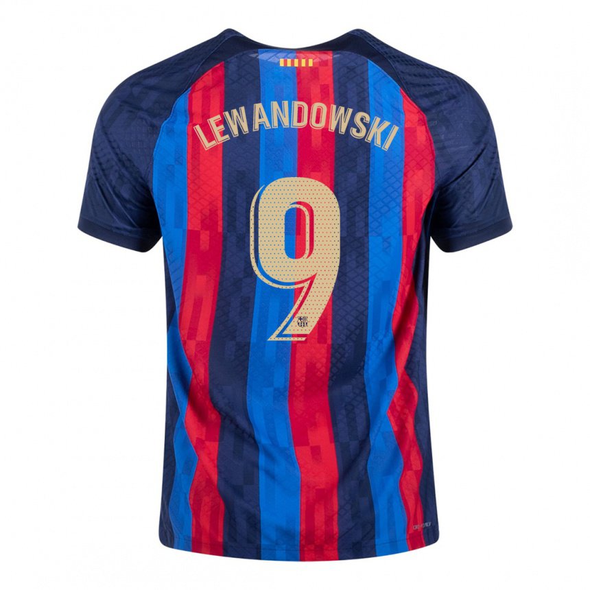 Homme Maillot Robert Lewandowski #9 Bleu Écarlate Tenues Domicile 2022/23 T-shirt Belgique