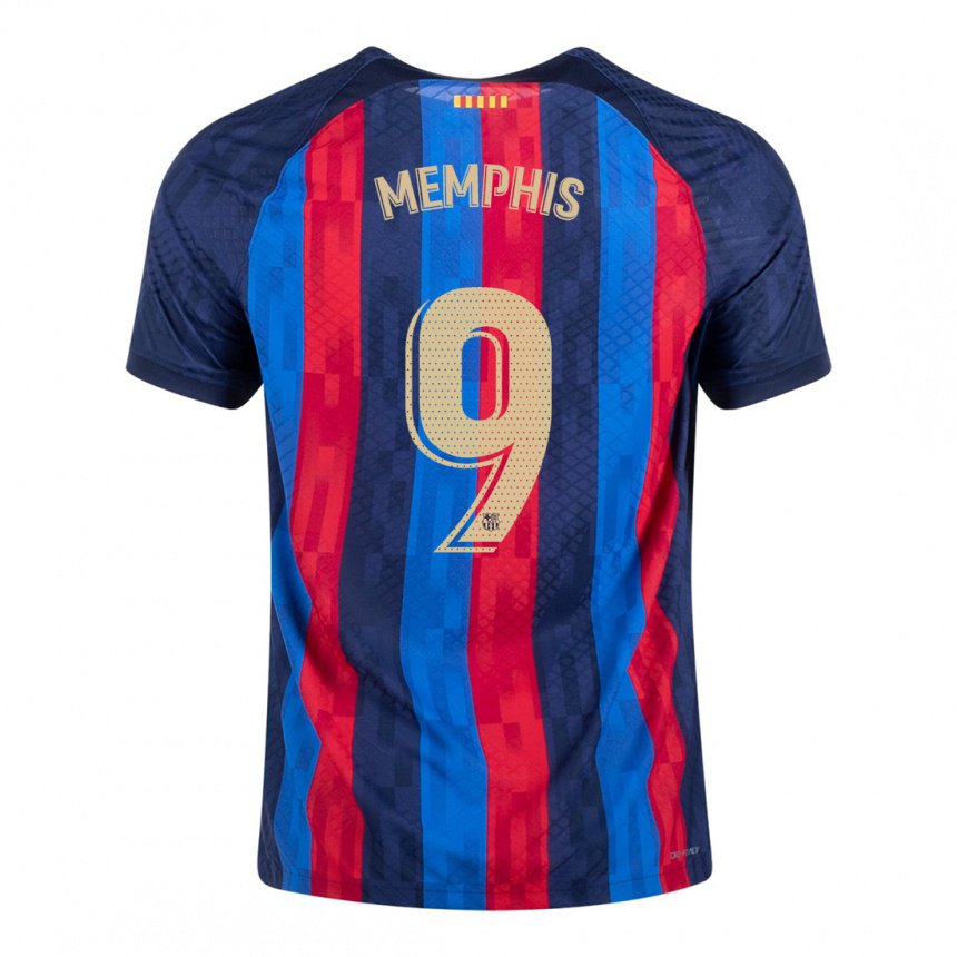 Herren Memphis Depay #9 Blau Scharlach Heimtrikot Trikot 2022/23 T-shirt Belgien
