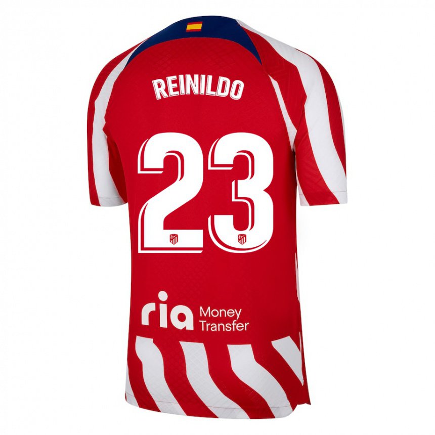Homme Maillot Reinildo Mandava #23 Rouge Blanc Bleu Tenues Domicile 2022/23 T-shirt Belgique