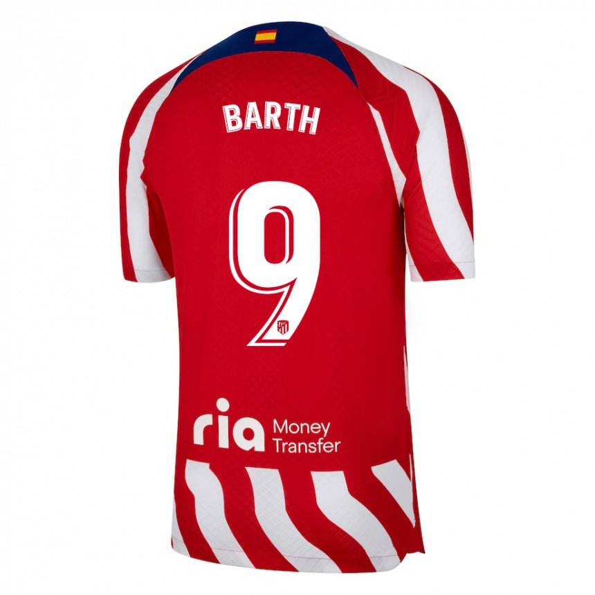 Herren Merle Barth #9 Rot Weiß Blau Heimtrikot Trikot 2022/23 T-shirt Belgien