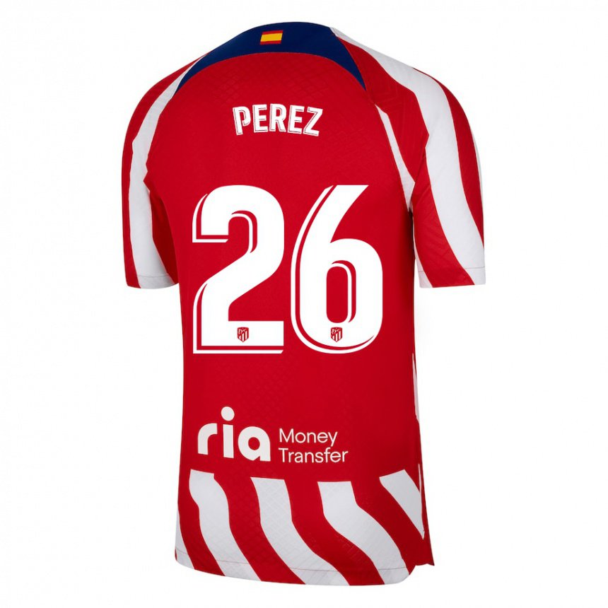 Herren Xenia Perez #26 Rot Weiß Blau Heimtrikot Trikot 2022/23 T-shirt Belgien