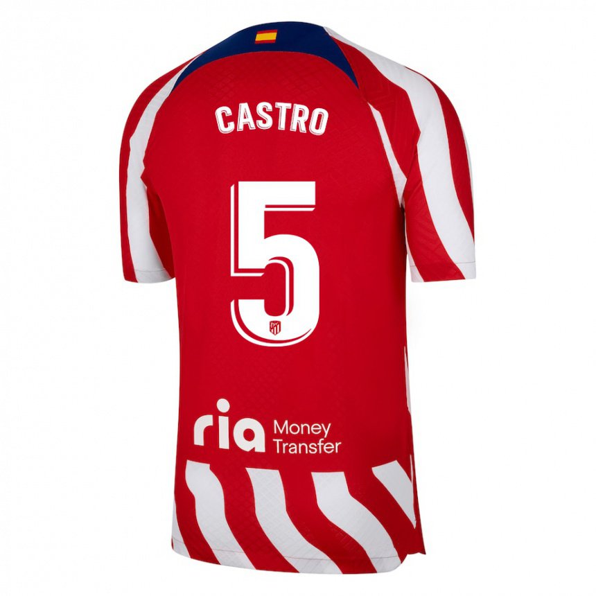 Herren Oscar Castro #5 Rot Weiß Blau Heimtrikot Trikot 2022/23 T-shirt Belgien