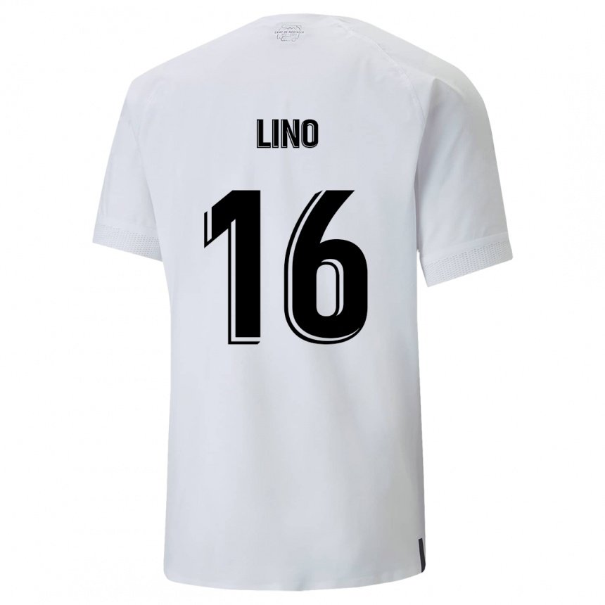 Homme Maillot Samuel Lino #16 Blanc Crémeux Tenues Domicile 2022/23 T-shirt Belgique