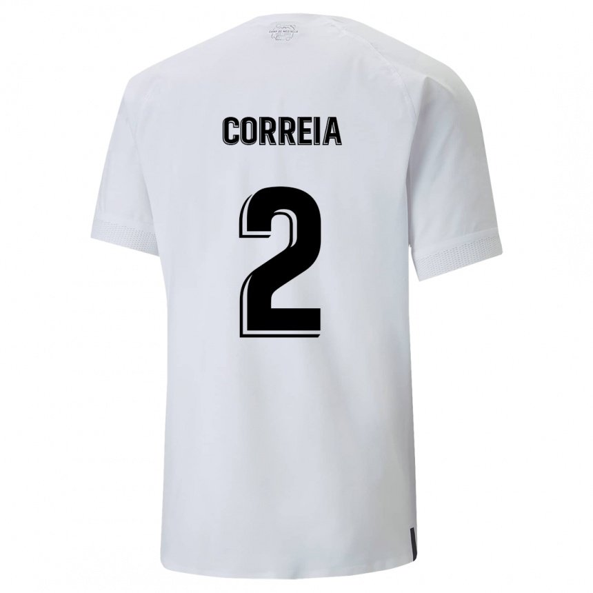 Homme Maillot Thierry Correia #2 Blanc Crémeux Tenues Domicile 2022/23 T-shirt Belgique
