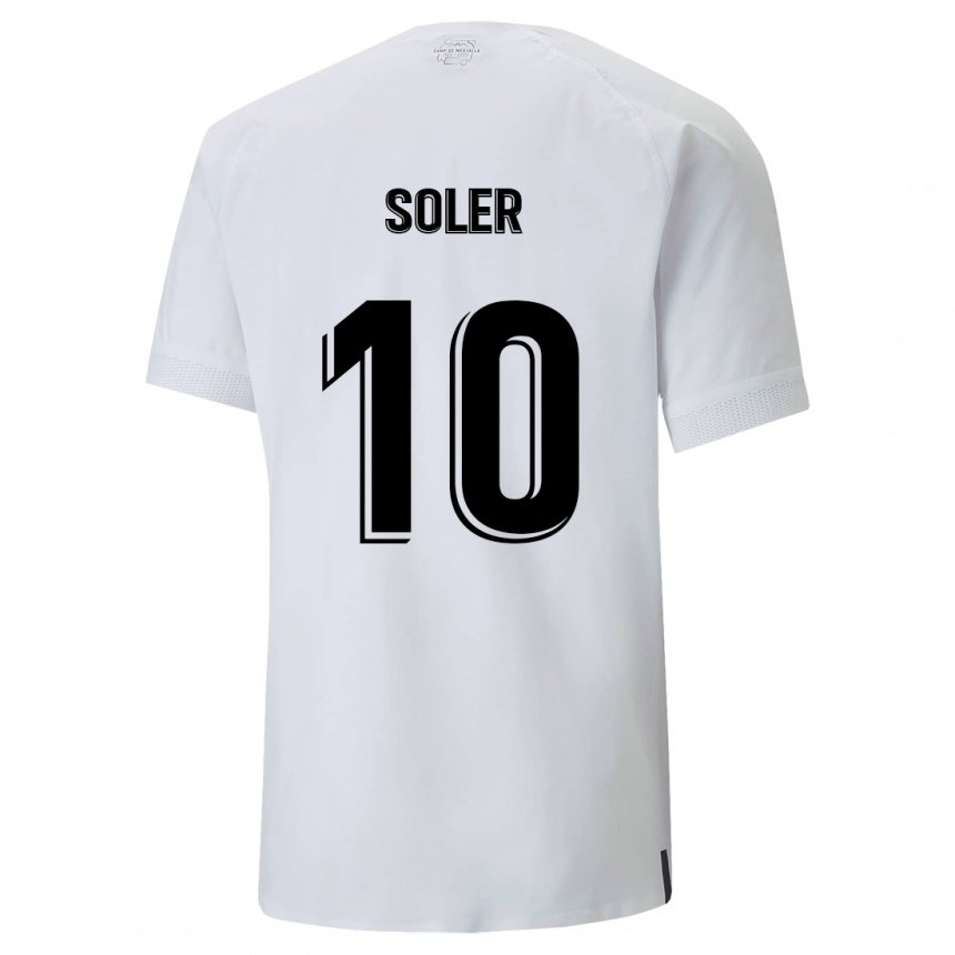 Homme Maillot Carlos Soler #10 Blanc Crémeux Tenues Domicile 2022/23 T-shirt Belgique