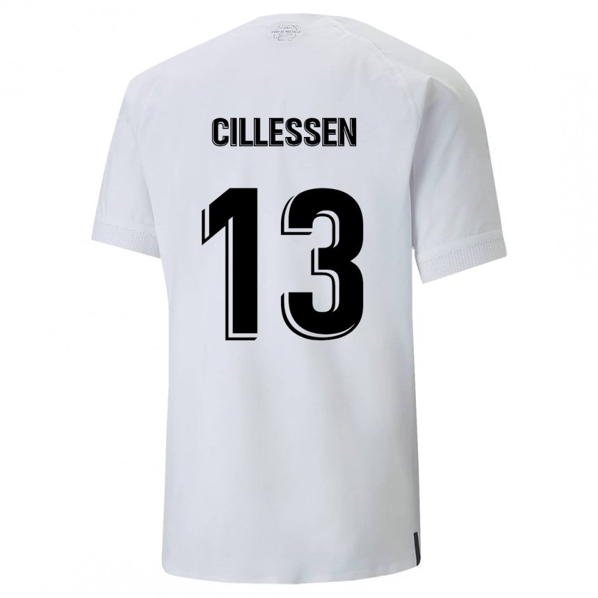 Homme Maillot Jasper Cillessen #13 Blanc Crémeux Tenues Domicile 2022/23 T-shirt Belgique