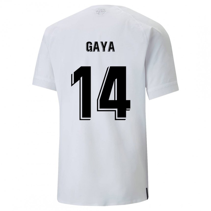 Homme Maillot Jose Gaya #14 Blanc Crémeux Tenues Domicile 2022/23 T-shirt Belgique