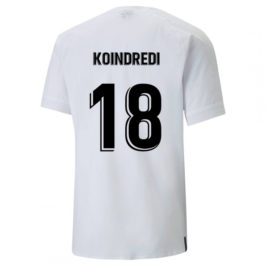 Homme Maillot Koba Koindredi #18 Blanc Crémeux Tenues Domicile 2022/23 T-shirt Belgique