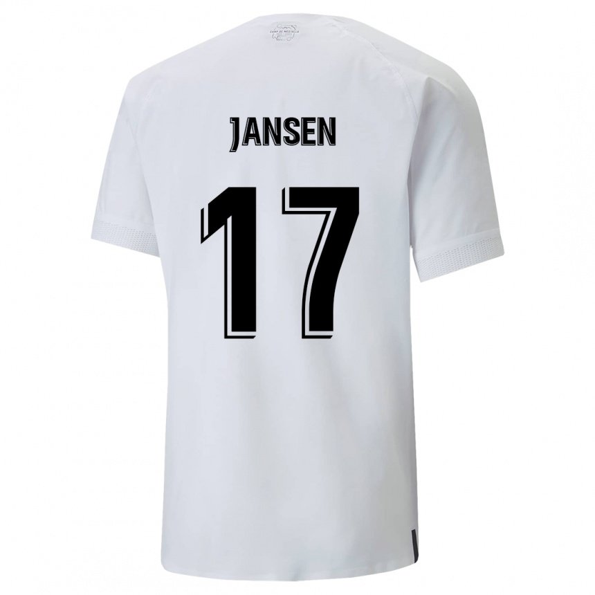 Herren Ellen Jansen #17 Cremiges Weiß Heimtrikot Trikot 2022/23 T-shirt Belgien