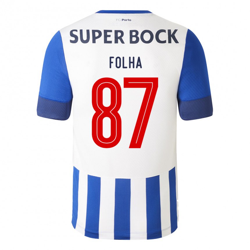 Homme Maillot Bernardo Folha #87 Bleu Royal Tenues Domicile 2022/23 T-shirt Belgique