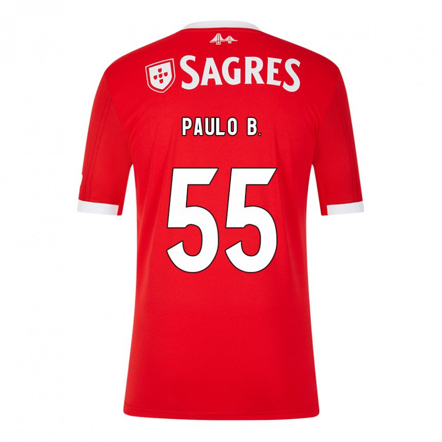 Homme Maillot Paulo Bernardo #55 Rouge Néon Tenues Domicile 2022/23 T-shirt Belgique