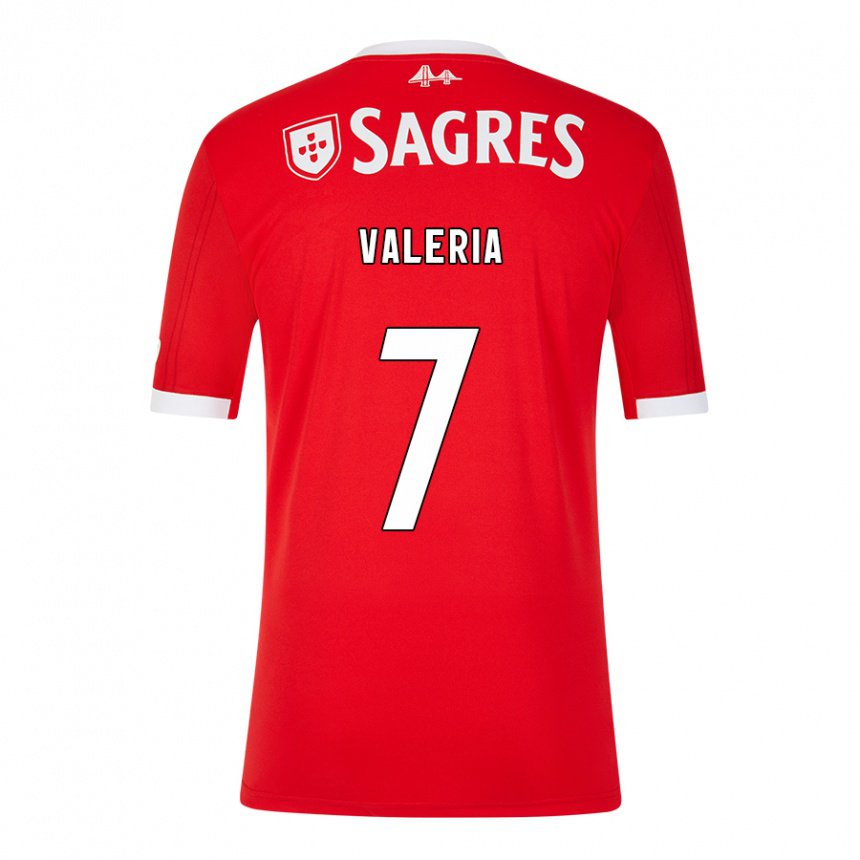 Homme Maillot Valeria #7 Rouge Néon Tenues Domicile 2022/23 T-shirt Belgique