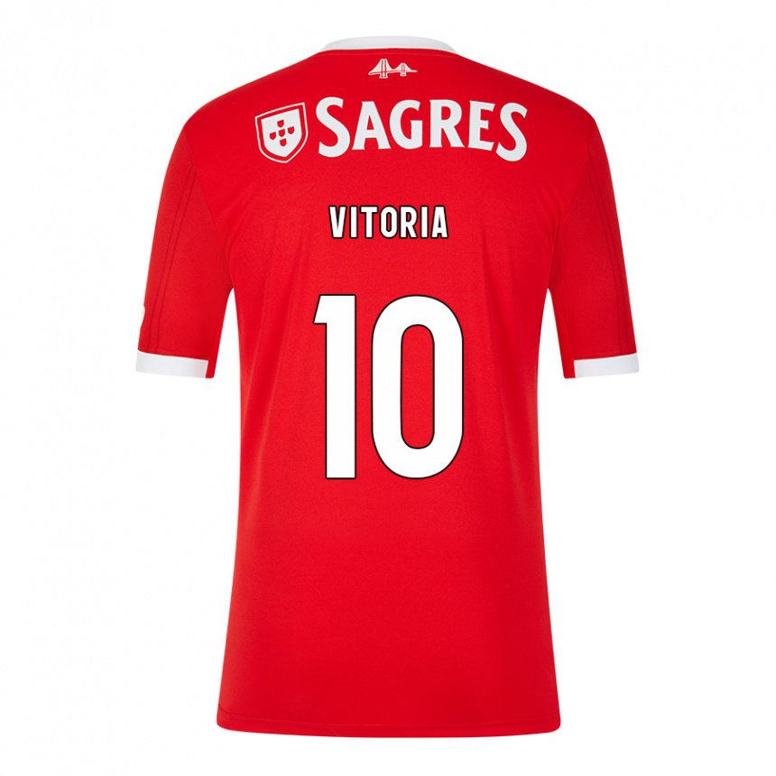 Homme Maillot Ana Vitoria #10 Rouge Néon Tenues Domicile 2022/23 T-shirt Belgique