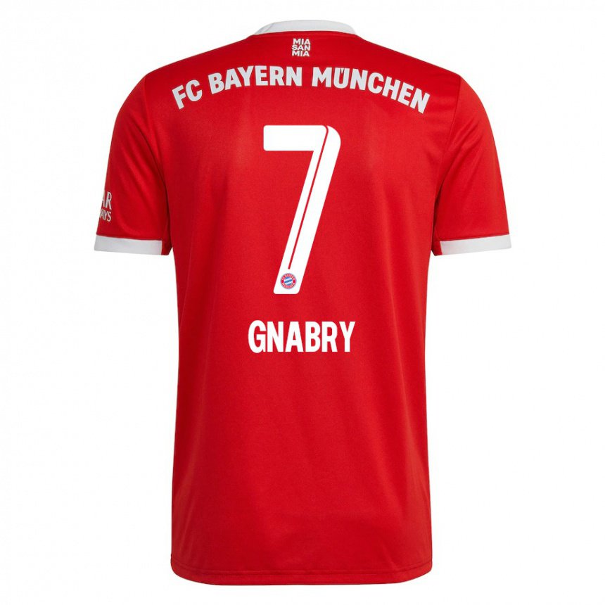 Herren Serge Gnabry #7 Neonrot Weiß Heimtrikot Trikot 2022/23 T-shirt Belgien