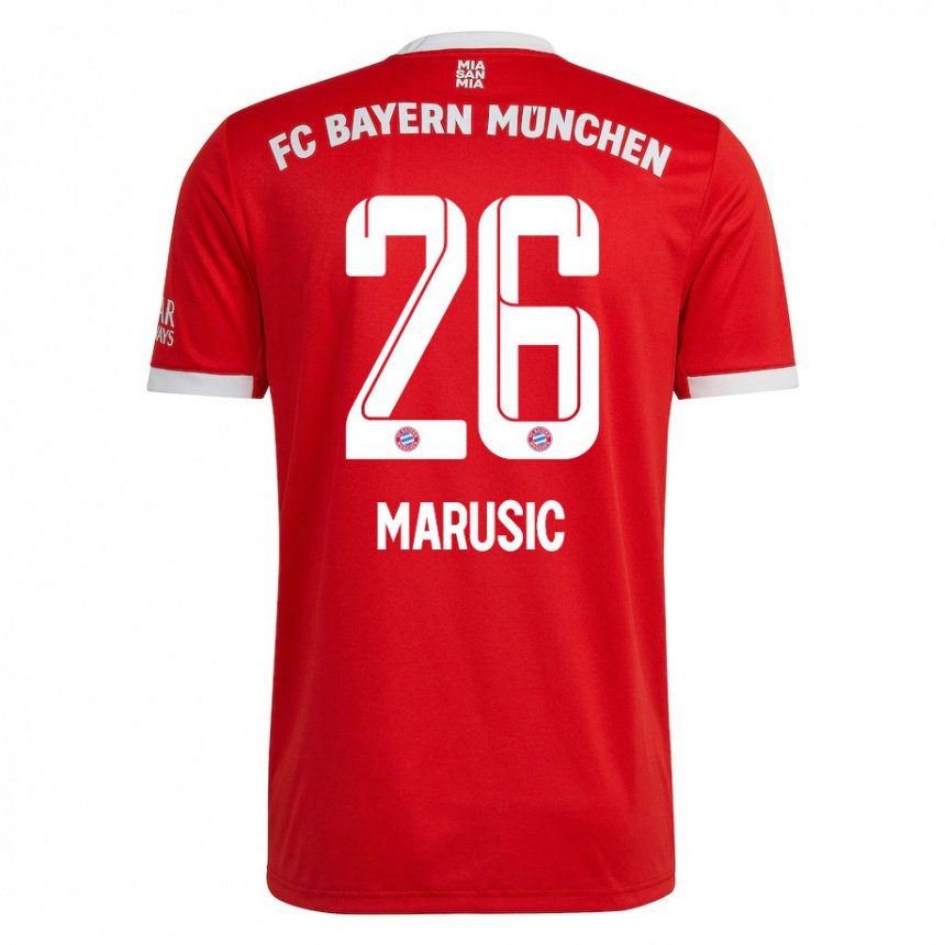 Herren Gabriel Marusic #26 Neonrot Weiß Heimtrikot Trikot 2022/23 T-shirt Belgien