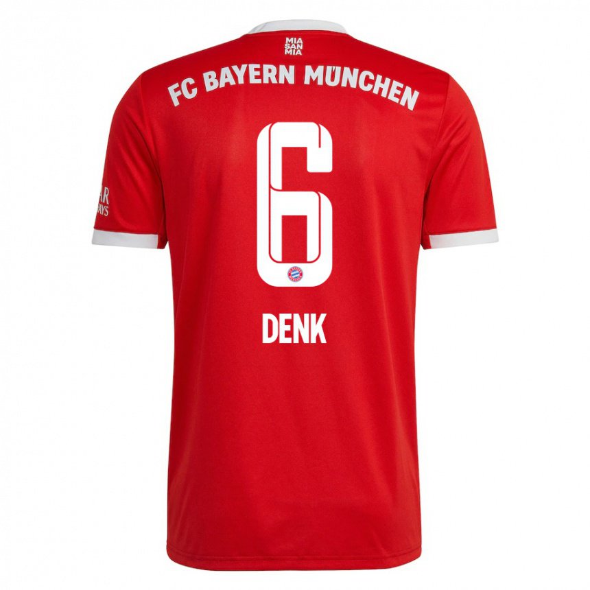 Herren Luca Denk #6 Neonrot Weiß Heimtrikot Trikot 2022/23 T-shirt Belgien