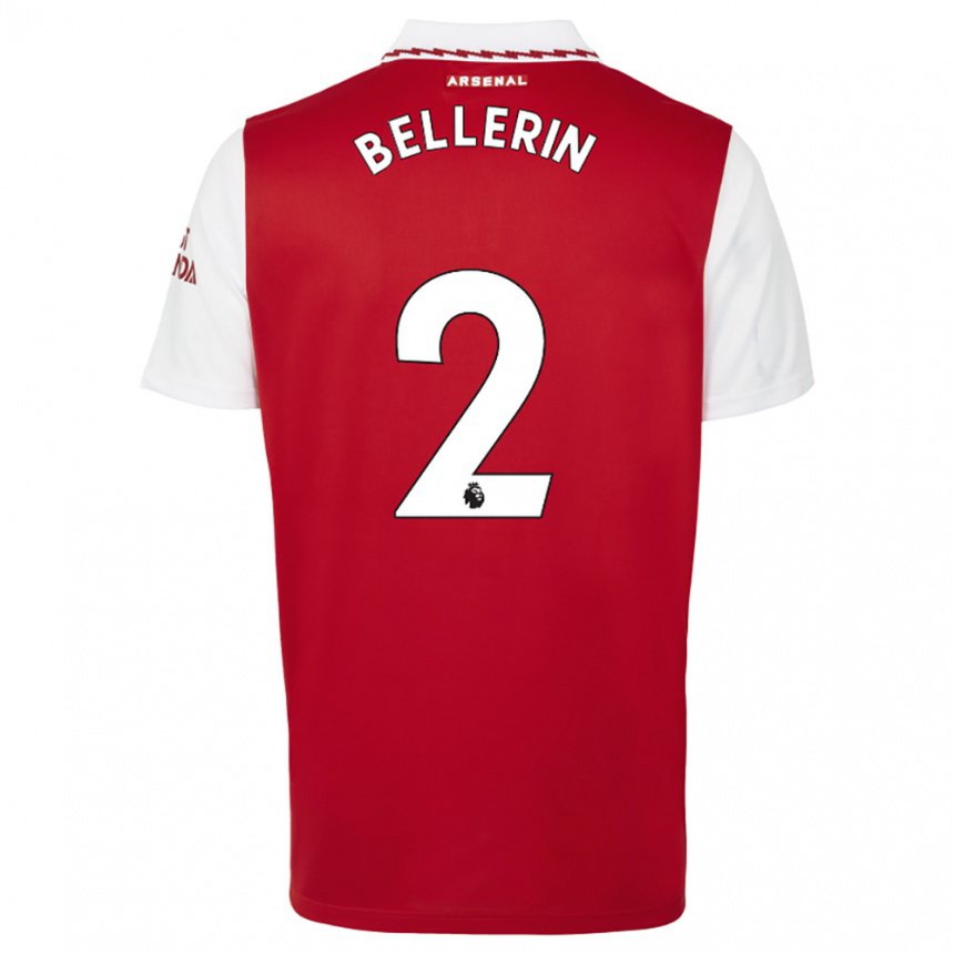 Herren Hector Bellerin #2 Rot Weiß Heimtrikot Trikot 2022/23 T-shirt Belgien