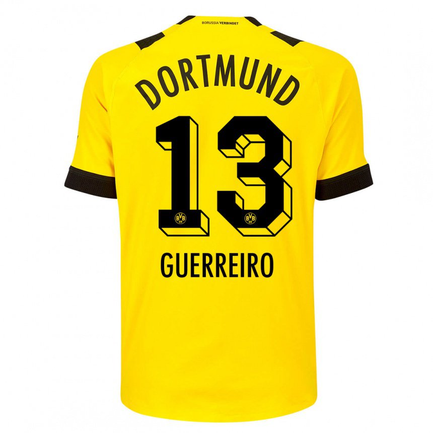 Herren Raphael Guerreiro #13 Gelb Heimtrikot Trikot 2022/23 T-shirt Belgien