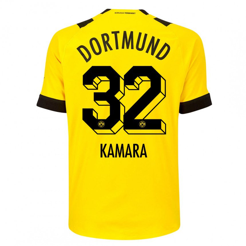 Herren Abdoulaye Kamara #32 Gelb Heimtrikot Trikot 2022/23 T-shirt Belgien